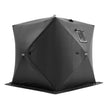 VEVOR Portable Ice Shelter, 3-4 Person Pop-Up Ice Fishing Tent, 35 Square Feet Fishable Area, Ice Shanty for Winter Fishing, Waterproof Oxford Ice Cube with Anchors/Ropes/Carrying Bag, 71