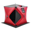 VEVOR Portable Ice Shelter, 1-2 Person Insulated Pop-Up Ice Fishing Tent, 24 Square Feet Fishable Area, Thermal Ice Shanty for Winter Fishing, Ice Cube with Anchors, Ropes, Carrying Bag, 60