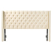 VEVOR Headboard for King Size Bed with Adjustable Height Sponge & Fabric Cream