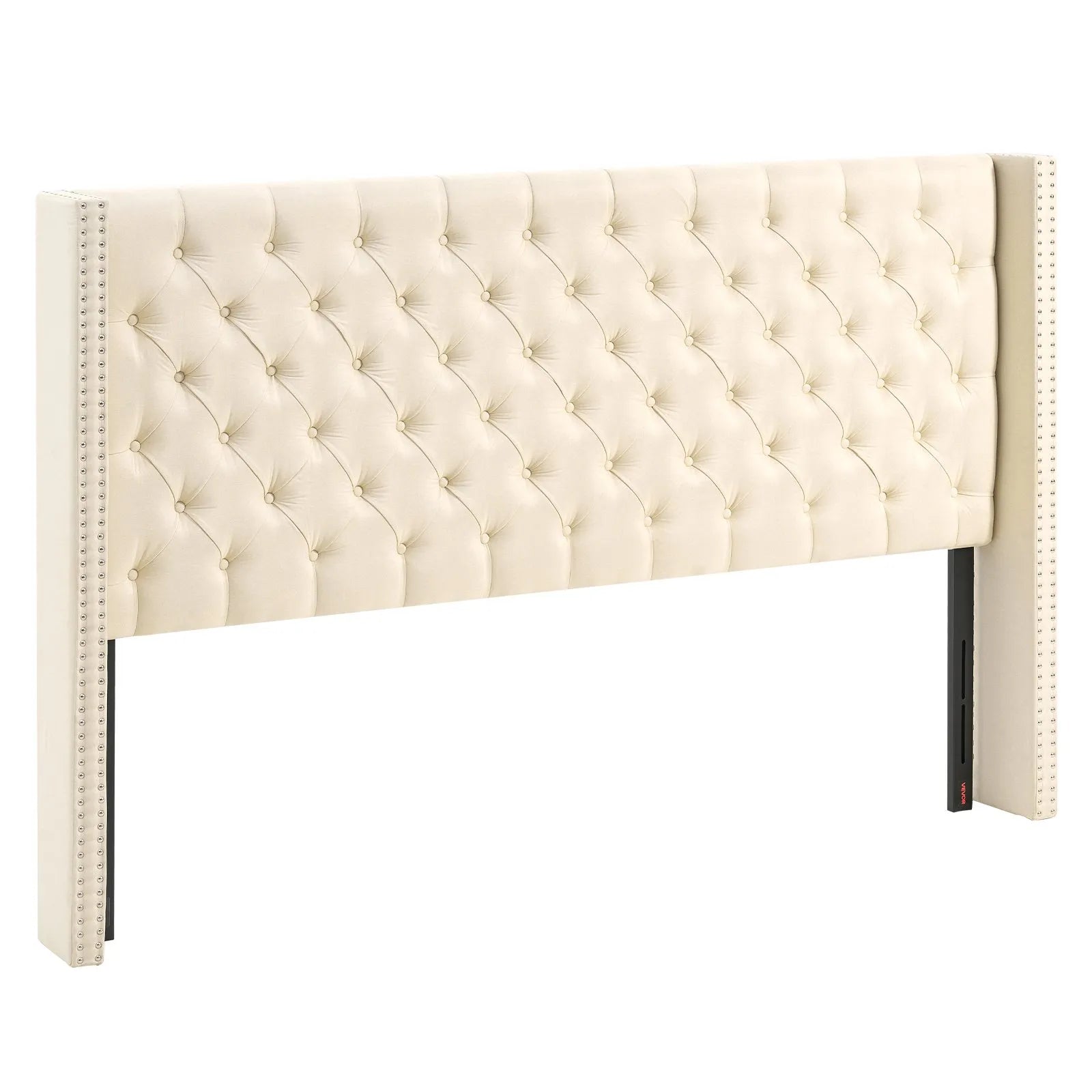 VEVOR Headboard for King Size Bed with Adjustable Height Sponge & Fabric Cream