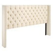 VEVOR Headboard for King Size Bed with Adjustable Height Sponge & Fabric Cream