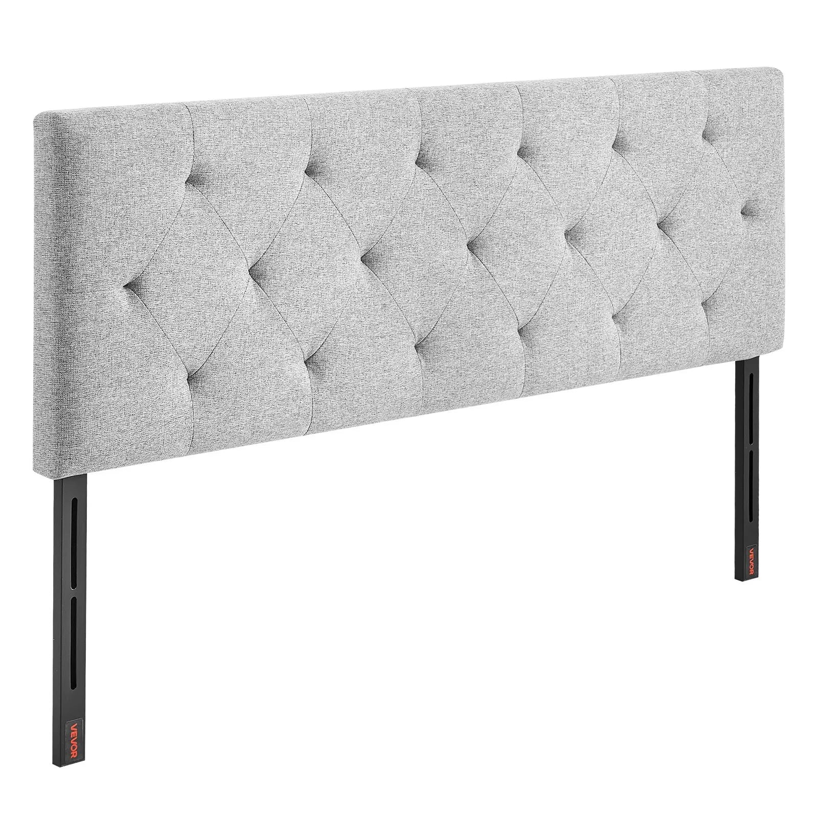 VEVOR Headboard for Full Size Bed with Adjustable Height Sponge & Fabric Grey