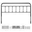 VEVOR Metal Headboard for Queen Size Bed Ideal for Bedroom Hotel Dormitory Black