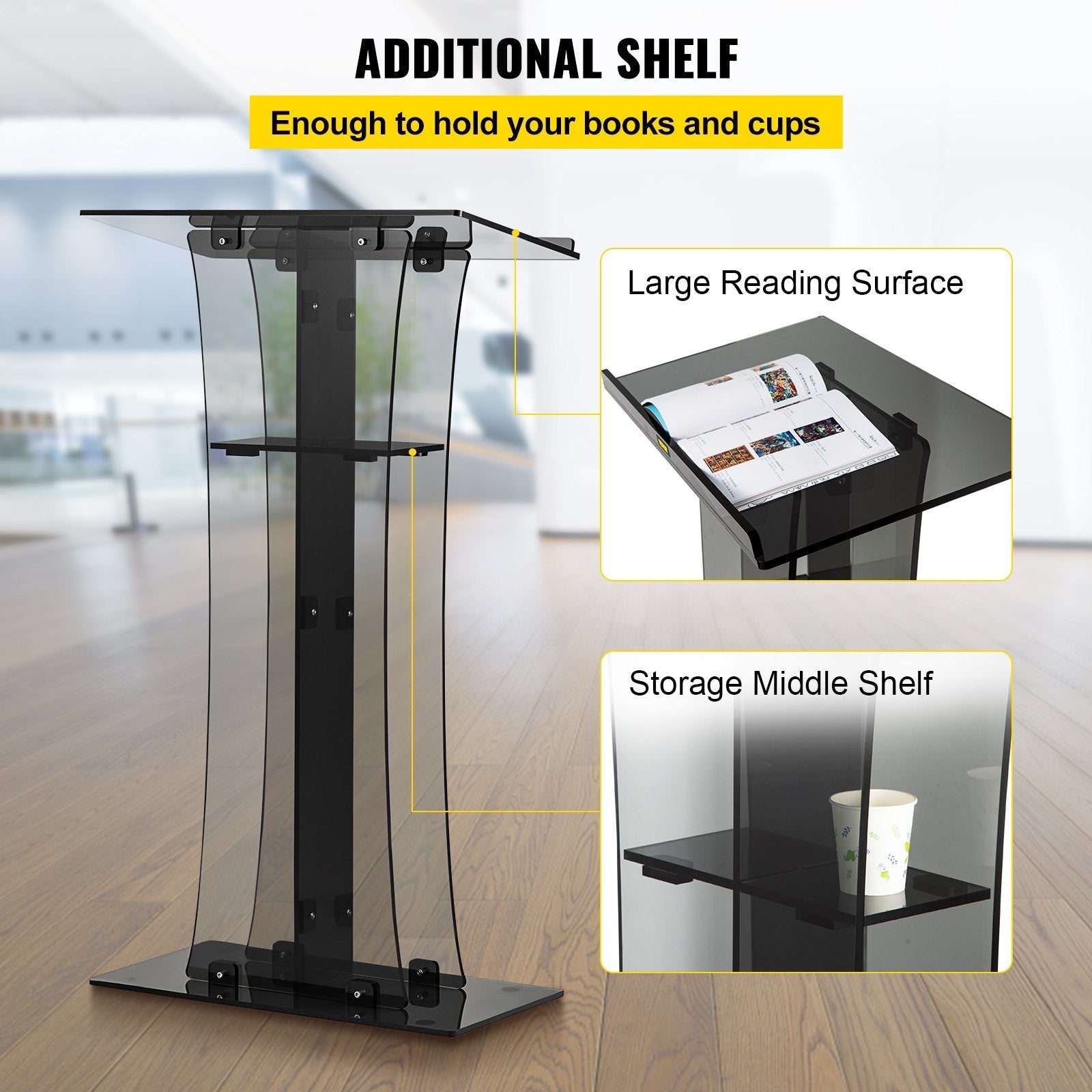 VEVOR Acrylic Pulpit, 47