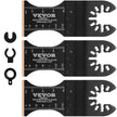 VEVOR 3PCS Carbide Oscillating Tool Blades, Universal Quick Release Oscillating Saw Blades, Multitool Tool Blades for Hard Material, Metal, Nails, Bolts, Fit Dewalt Milwaukee Hitachi Chicago