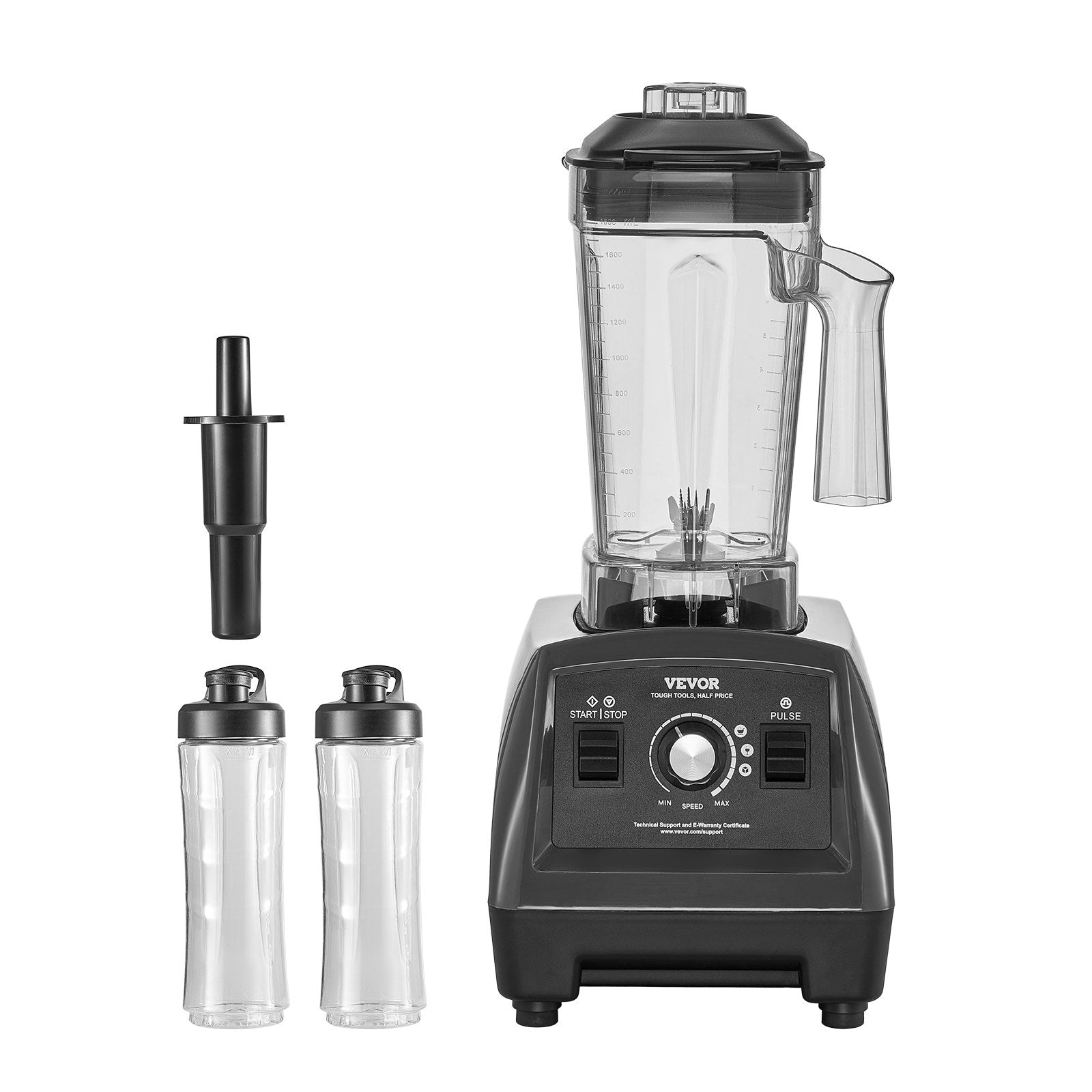 VEVOR 61 oz 1400W Blender for Smoothies Food Processing Blender for Kitchen