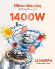 VEVOR 68 oz 1400W Blender for Smoothies Food Processing Blender for Kitchen