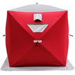 VEVOR Ice Fishing Shelter Tent 3-Person Pop Up House Portable Outdoor Fish Equipment 300D Oxford Fabric Ice Fish Shelter 89.76 x 89.76 x 79.92 inches Strong Waterproof Tent for Outdoor Fishing