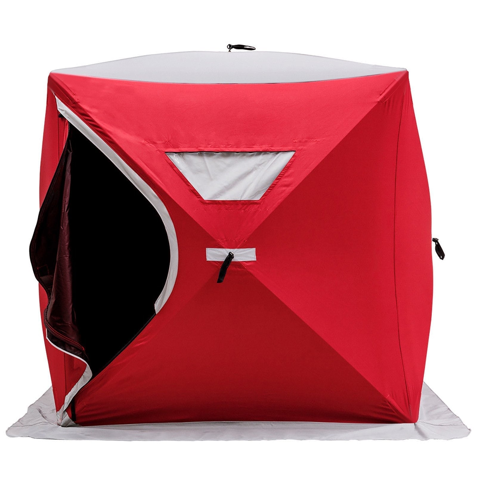 VEVOR Ice Fishing Shelter Tent 3-Person Pop Up House Portable Outdoor Fish Equipment 300D Oxford Fabric Ice Fish Shelter 89.76 x 89.76 x 79.92 inches Strong Waterproof Tent for Outdoor Fishing