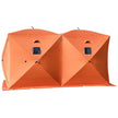 VEVOR 8 Person Ice Fishing Shelter Tent, 300D Oxford Fabric Portable Ice Shelter with Pop-up Pull Design, Strong Waterproof and Windproof Ice Fish Shelter for Outdoor Fishing, Orange