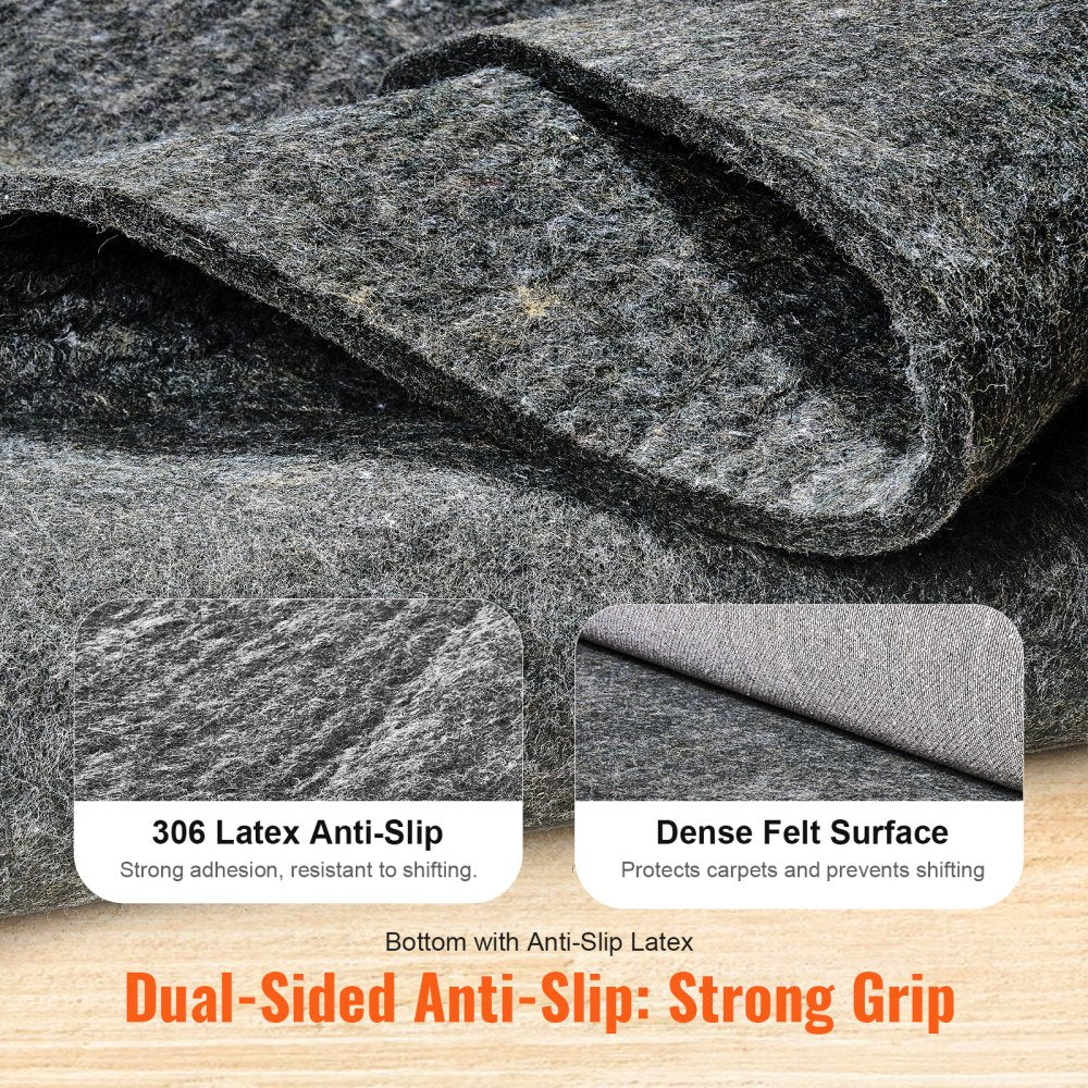 VEVOR Rug Pad Gripper 4' x 6' Protective Carpet Pad 0.47