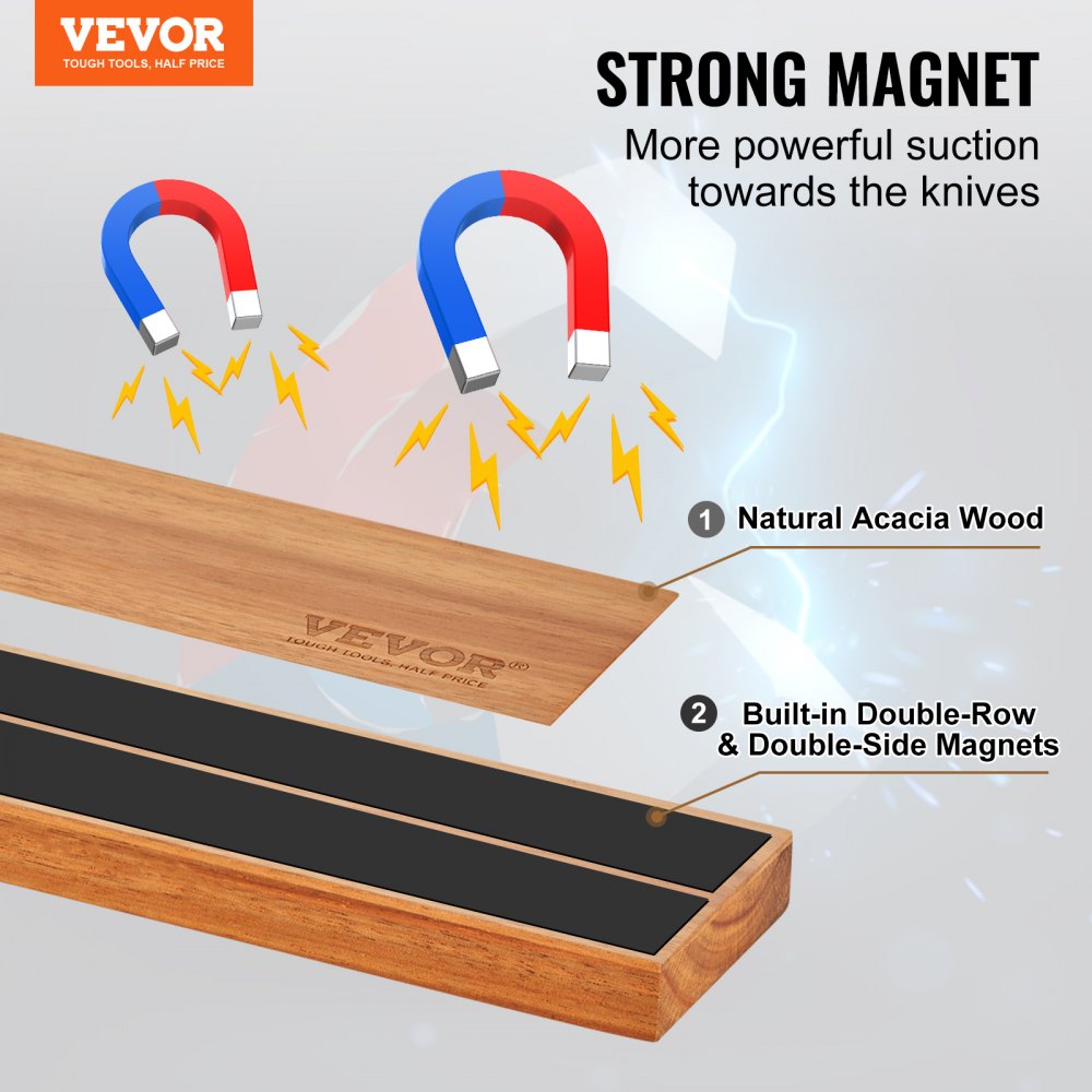 VEVOR Magnetic Knife Holder with Enhanced Strong Magnet, 16