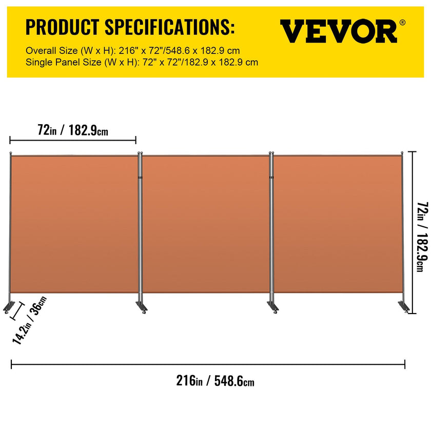 VEVOR Office Partition Room Divider Wall 216