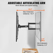 VEVOR Full Motion TV Mount Fits for Most 26-55 inch TVs, Swivel Tilt Horizontal Adjustment TV Wall Mount Bracket with Articulating Arm, Max VESA 400x400mm , Holds up to 99 lbs