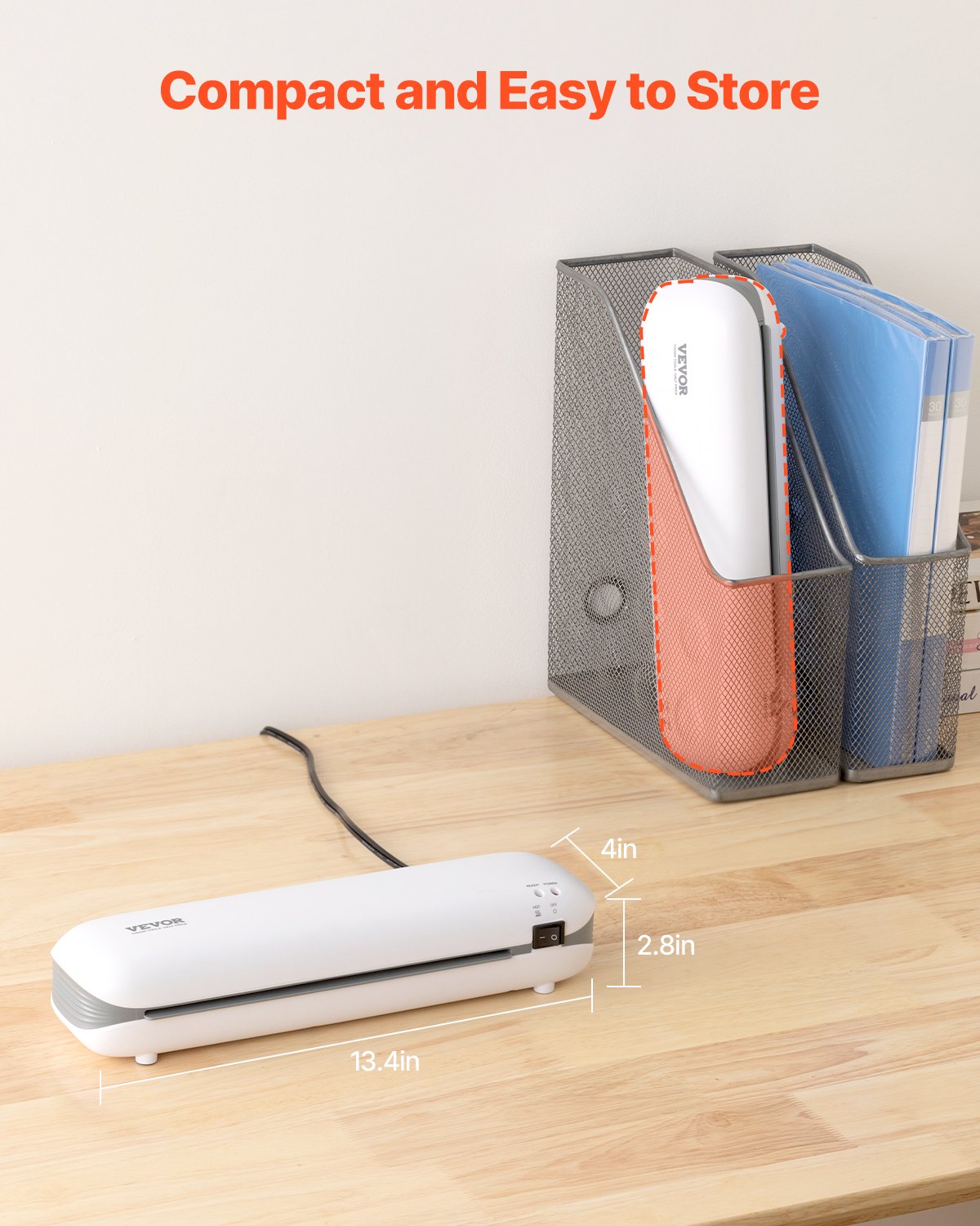VEVOR Laminator Machine Thermal Laminator for Max A4 Size 3-5mil Thickness White
