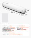 VEVOR Laminator Machine Thermal Laminator for Max A4 Size 3-5mil Thickness White