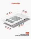 VEVOR Floor Registers 3-Way 6x10 Inch Iron Floor Vents HVAC Grilles 6-Pack White