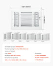 VEVOR Floor Registers 3-Way 6x10 Inch Iron Floor Vents HVAC Grilles 6-Pack White