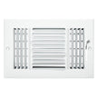 VEVOR Floor Registers 3-Way 6x10 Inch Iron Floor Vents HVAC Grilles 6-Pack White