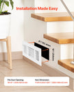 VEVOR Floor Registers 3-Way 4x10 Inch Iron Floor Vents HVAC Grilles 6-Pack White