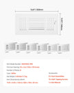 VEVOR Floor Registers 3-Way 4x10 Inch Iron Floor Vents HVAC Grilles 6-Pack White