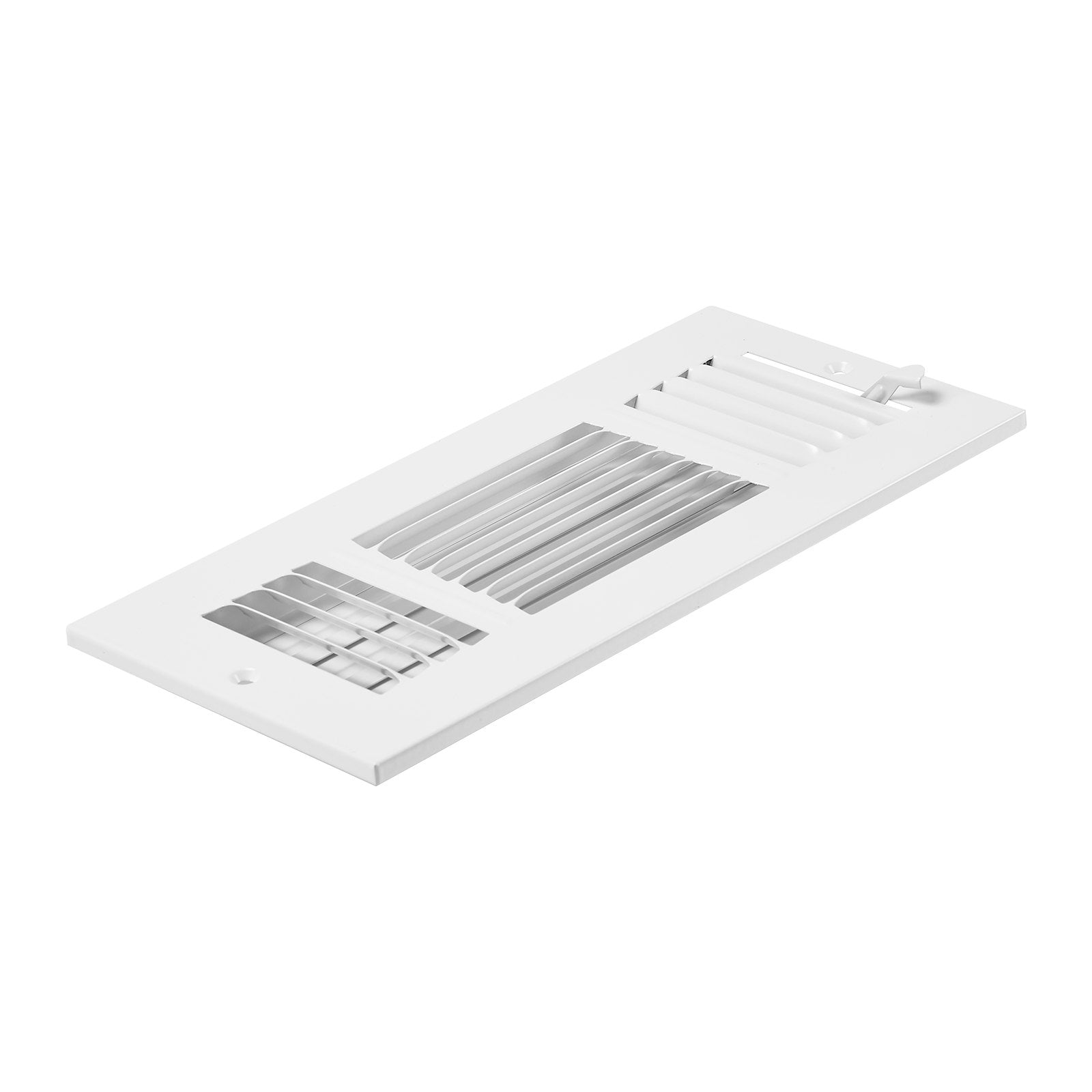 VEVOR Floor Registers 3-Way 4x10 Inch Iron Floor Vents HVAC Grilles 6-Pack White