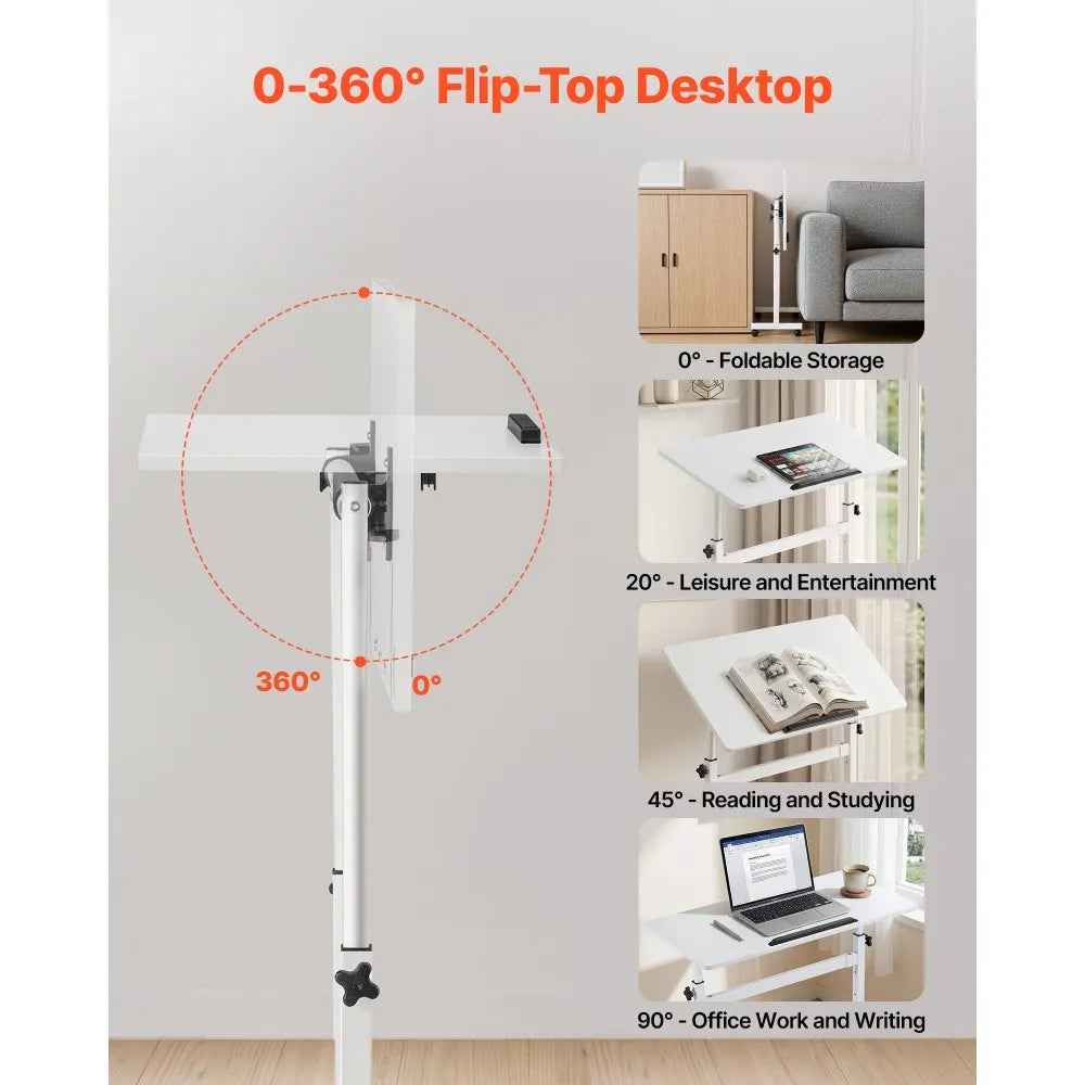 Adjustable Mobile Standing Desk, 32