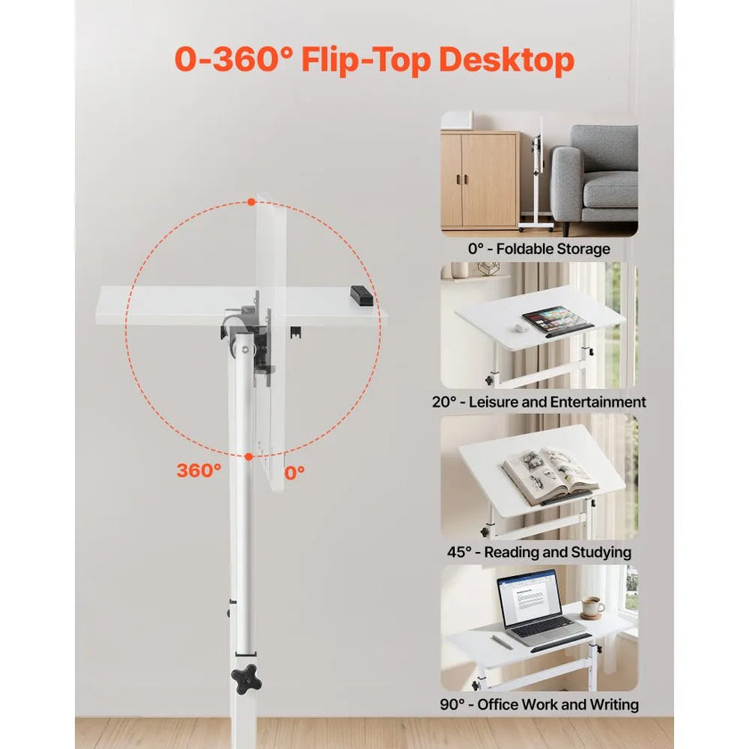 Adjustable Mobile Standing Desk, 32