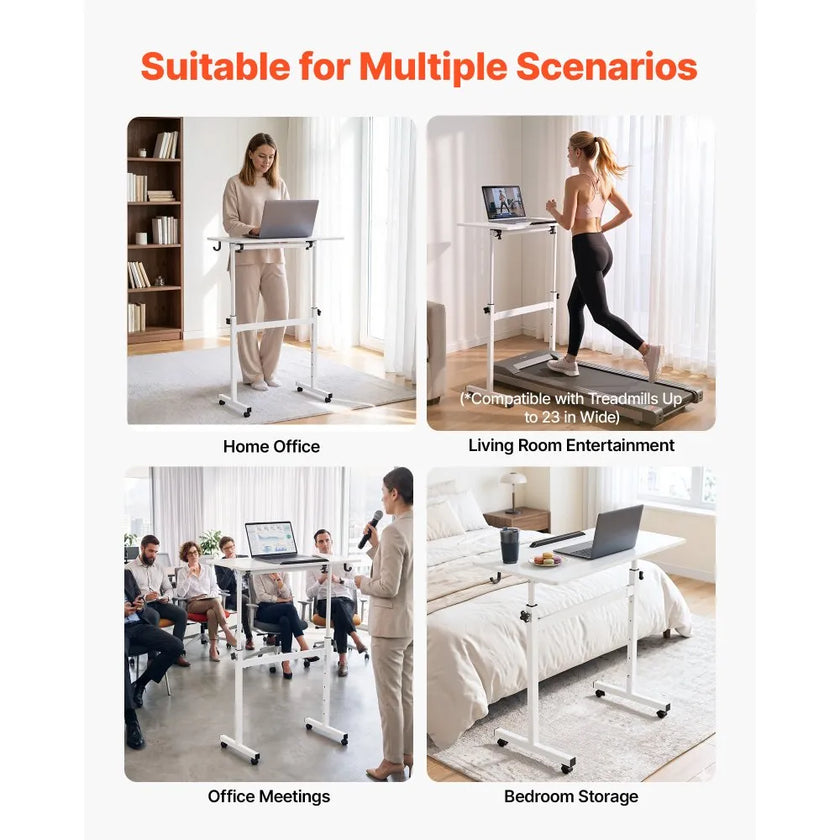 Adjustable Mobile Standing Desk, 32