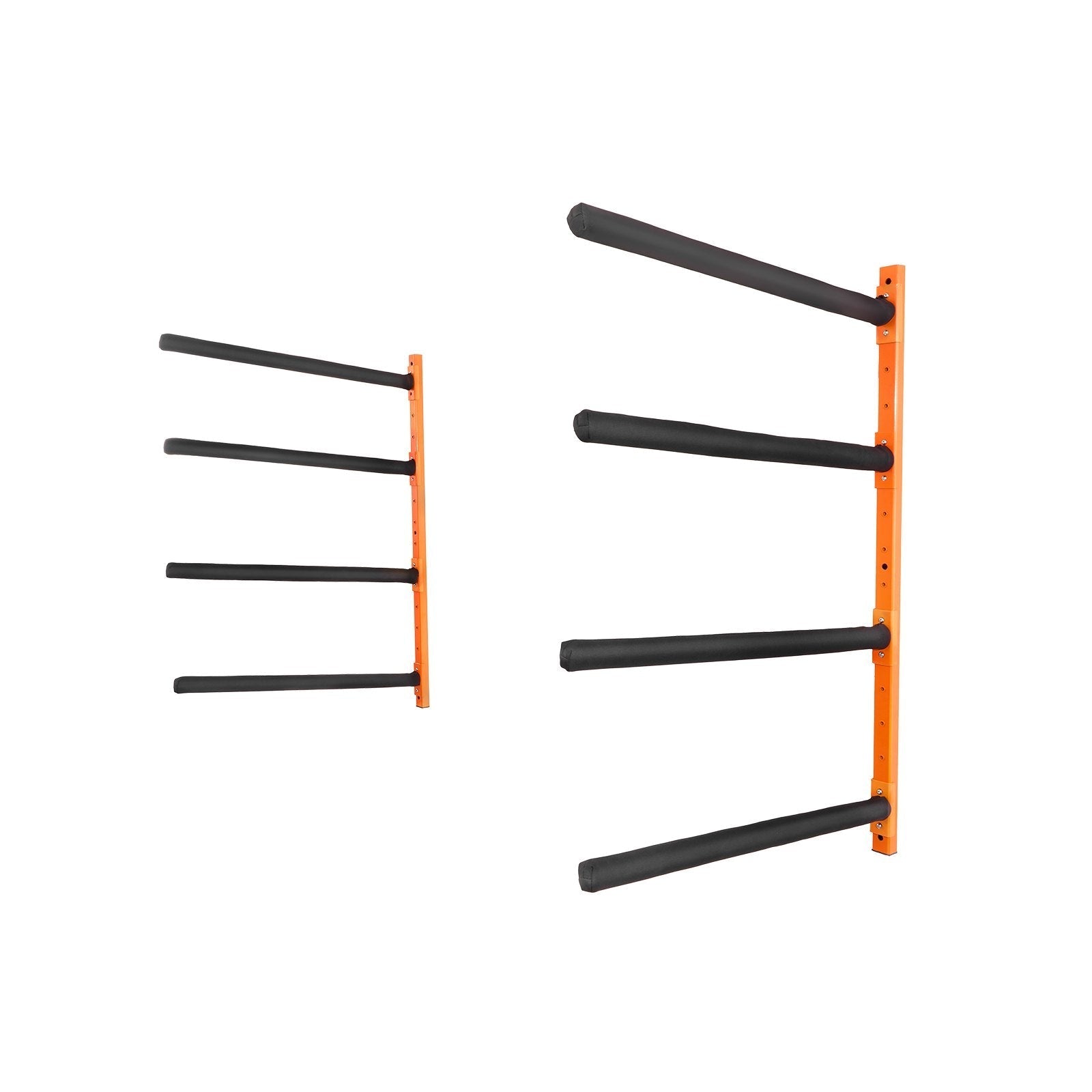 VEVOR Wall Kayak Storage Rack, 4-Capacity Wall Mounted Kayak Holders for Kayak Canoe Paddle Board, Kayak Storage Hooks with Adjustable Padded Arms, 400 LBS Load Kayak Hanger for Indoor Outdoor Garage