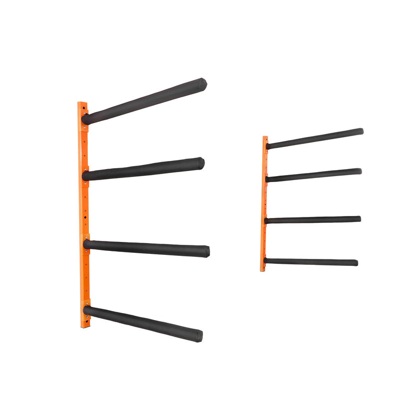 VEVOR Wall Kayak Storage Rack, 4-Capacity Wall Mounted Kayak Holders for Kayak Canoe Paddle Board, Kayak Storage Hooks with Adjustable Padded Arms, 400 LBS Load Kayak Hanger for Indoor Outdoor Garage
