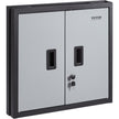 VEVOR Foldable Wall Cabinet, Metal Garage Cabinet Wall Mounted 26” Small Cabinet 240 LBS Loading Capacity Adjustable Shelf Magnetic Door File Locker for Garage Office Home Black