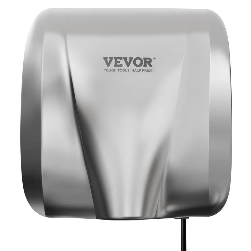 VEVOR Heavy Duty Commercial Hand Dryer, 1300W Automatic High Speed Stainless Steel Warm Wind Hand Blower, 120V Plug In/Hardwired Two Power Options, Compliant for Industry Business Restrooms