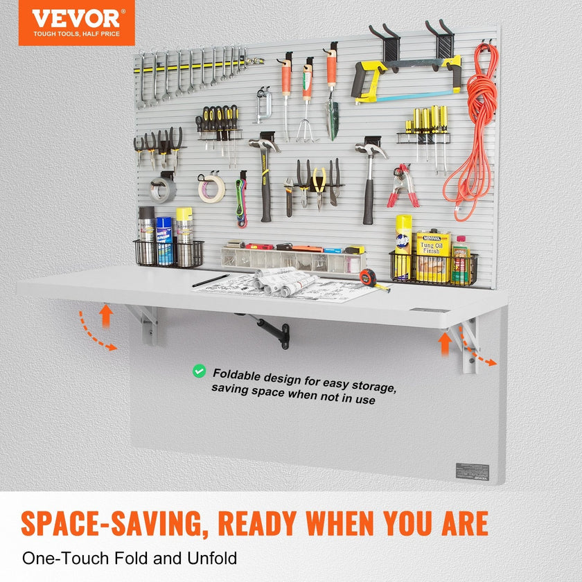 VEVOR Wall Mounted Folding Table, 35.43