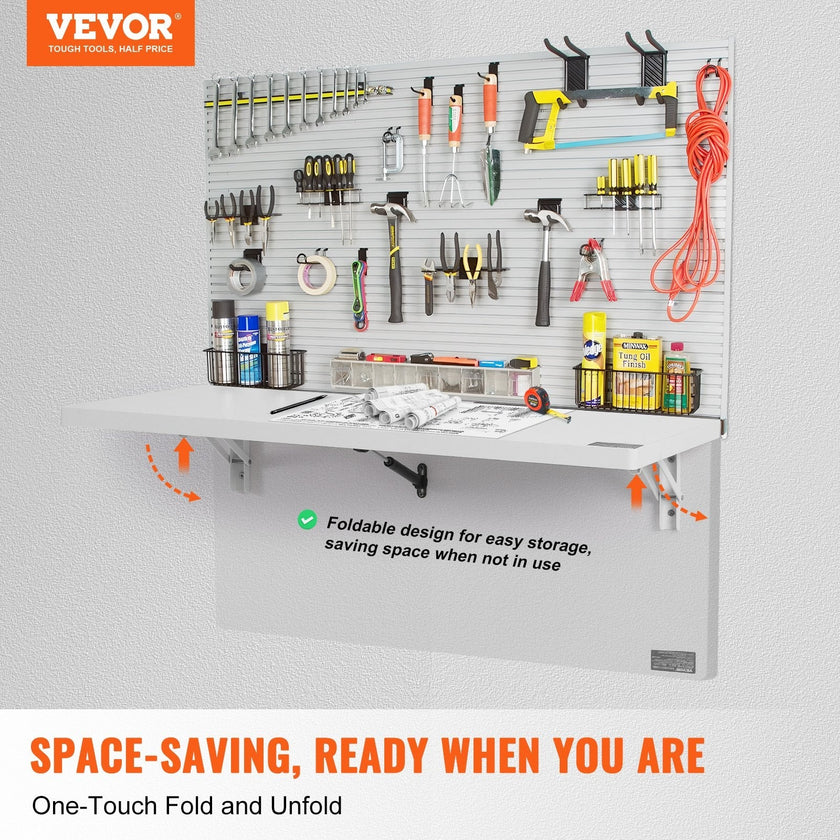VEVOR Wall Mounted Folding Table, 31.5