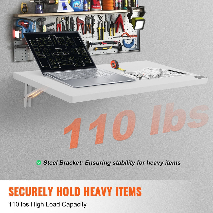 VEVOR Wall Mounted Folding Table, 31.5