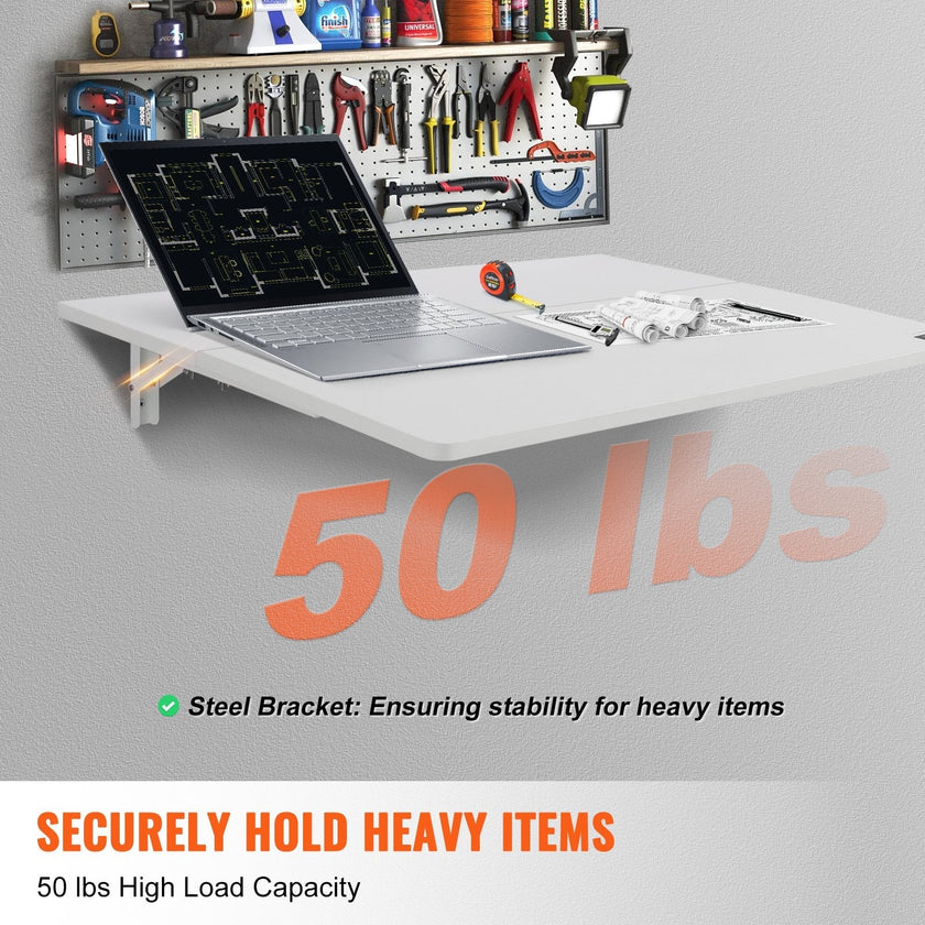 VEVOR Wall Mounted Folding Table, 31.5