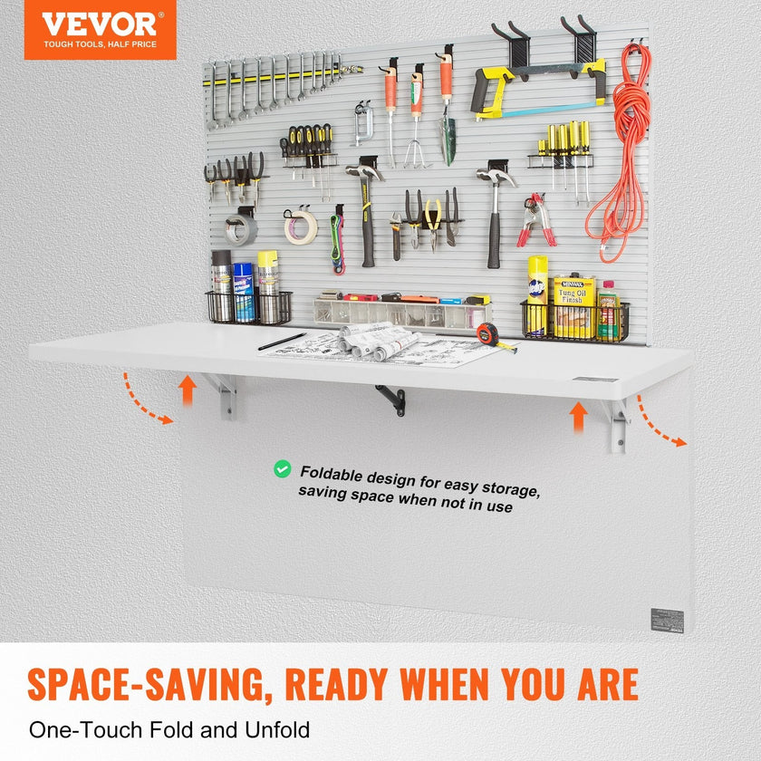VEVOR Wall Mounted Folding Table, 39.37