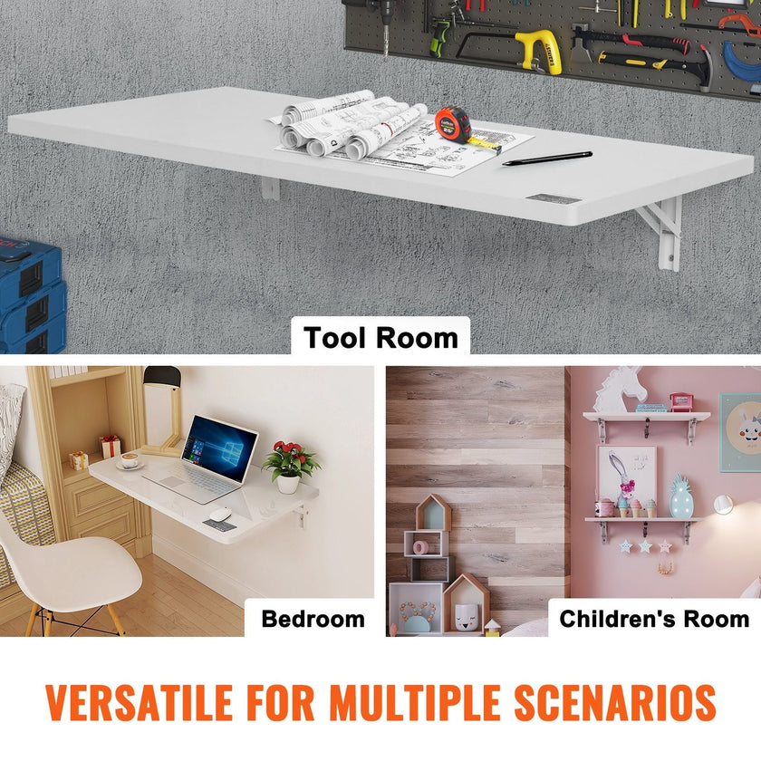 VEVOR Wall Mounted Folding Table, 39.37