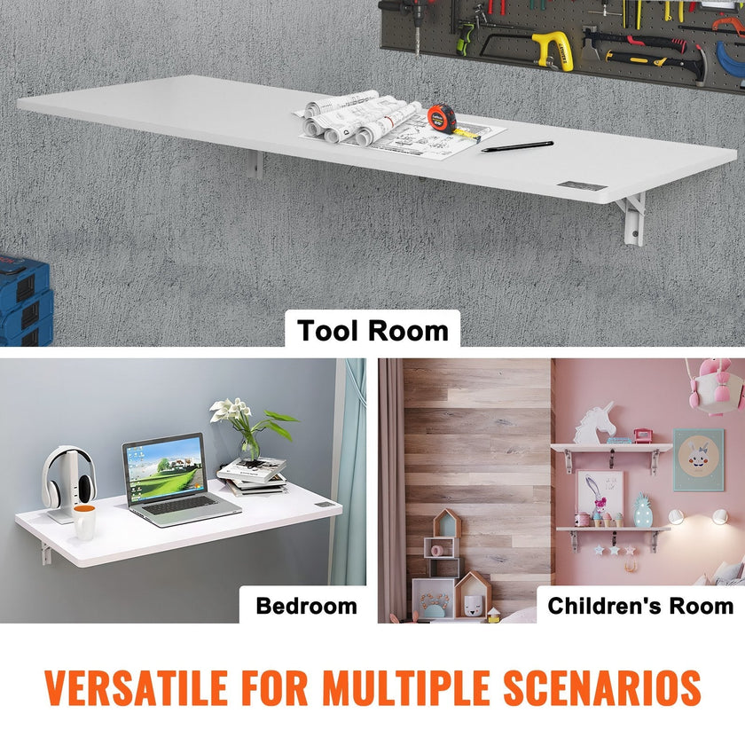 VEVOR Wall Mounted Folding Table, 43.31