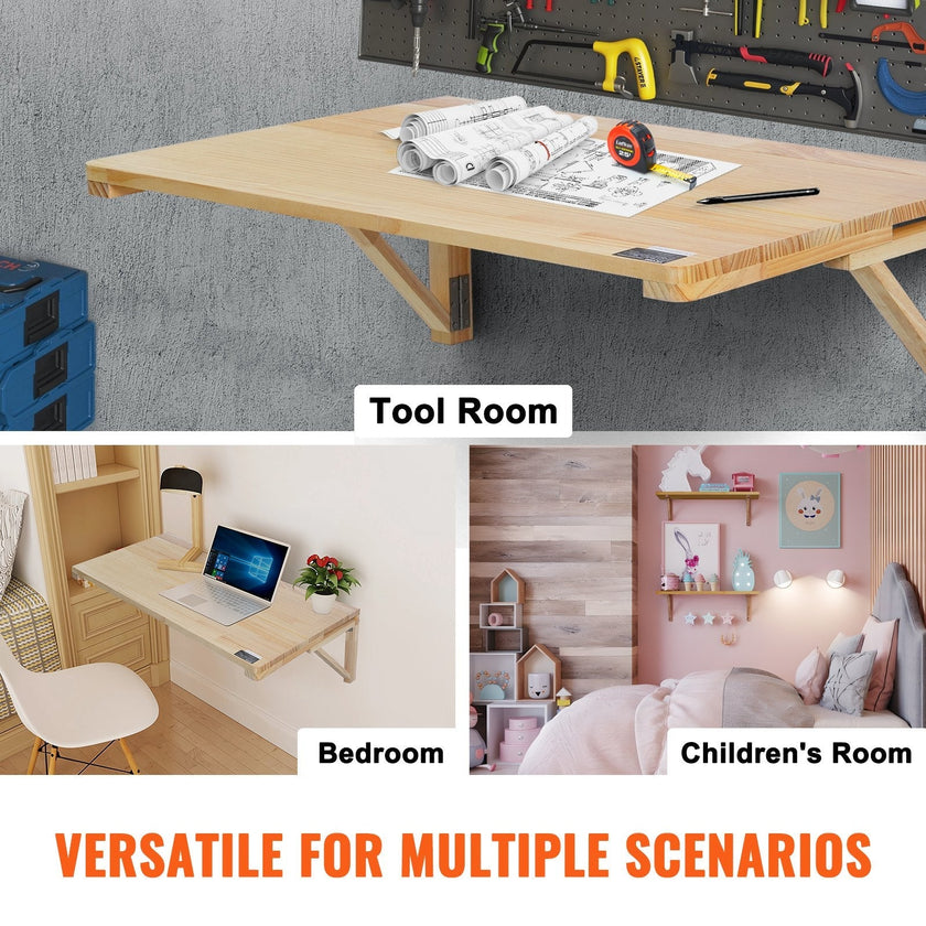 VEVOR Wall Mounted Folding Table, 31.5