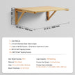 VEVOR Wall Mounted Folding Table, 31.5