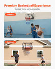 VEVOR Wall Mount Basketball Hoop, 44-inch PC Backboard Mounted Basketball Hoop Outdoor with Solid Steel, 0.08 inch Thickened Backboard, Thickened Woven Nylon Basketballs Net, Indoor & Outdoor Use