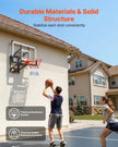 VEVOR Wall Mount Basketball Hoop, 54-inch PC Backboard Mounted Basketball Hoop Outdoor with Hand-Crank Adjustment, 0.11 inch Thickened Backboard, Classic Basketballs Hoops Design, Indoor & Outdoor Use