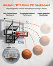 VEVOR Wall Mount Basketball Hoop, 54-inch PC Backboard Mounted Basketball Hoop Outdoor with Hand-Crank Adjustment, 0.11 inch Thickened Backboard, Classic Basketballs Hoops Design, Indoor & Outdoor Use