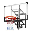 VEVOR Wall Mount Basketball Hoop, 54-inch PC Backboard Mounted Basketball Hoop Outdoor with Hand-Crank Adjustment, 0.11 inch Thickened Backboard, Classic Basketballs Hoops Design, Indoor & Outdoor Use