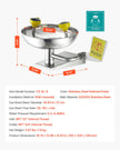 VEVOR Eyewash Emergency Face Eye Washing Station Stainless Steel Wall-Mounted
