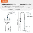 VEVOR Commercial Faucet with Pre-Rinse Sprayer, 47