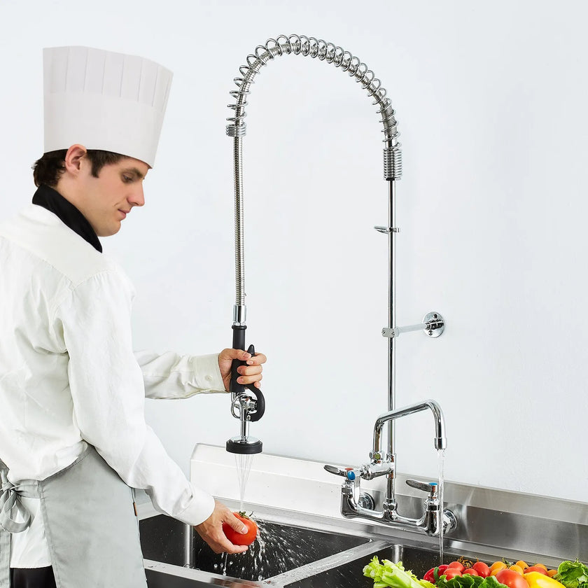VEVOR Commercial Faucet with Pre-Rinse Sprayer, 47