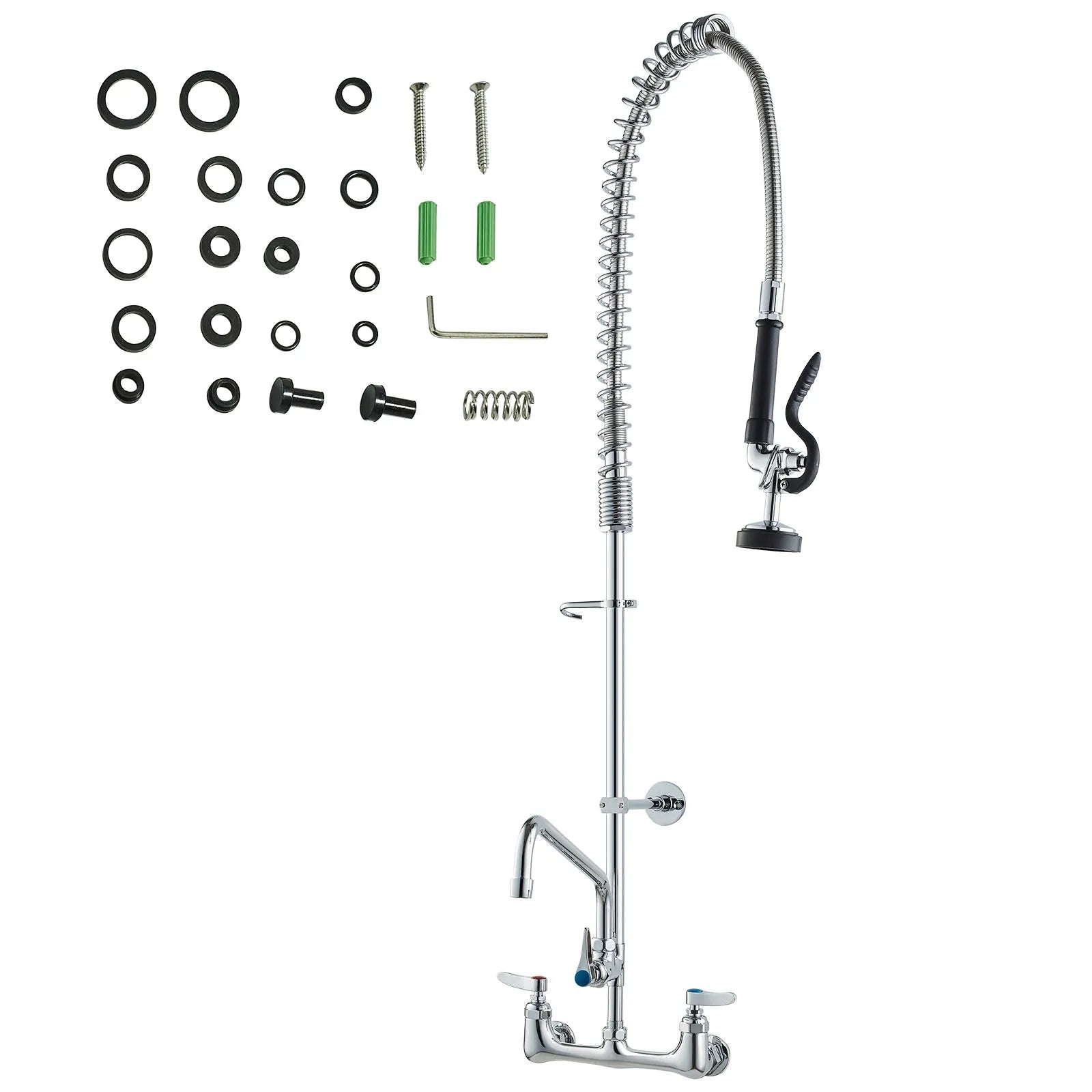 VEVOR Commercial Faucet with Pre-Rinse Sprayer, 44